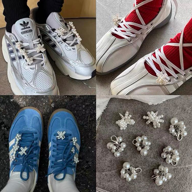 德训鞋珍珠鞋扣韩风ins必备单品