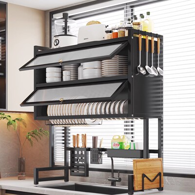 厨房水槽碗碟沥水架台面洗碗池水池碗筷碗盘置物架餐具收纳架橱柜