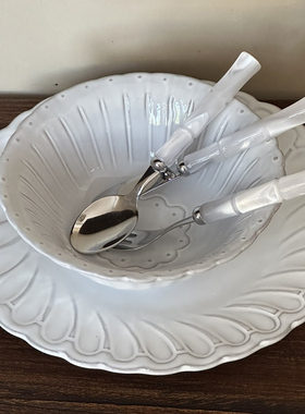 边集EDITOR意大利VIRGINIA ITALICA复古浮雕碗盘子咖啡杯碟套装