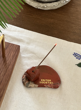 边集EDITOR天然石头线香插异形手作香座小众高级礼物
