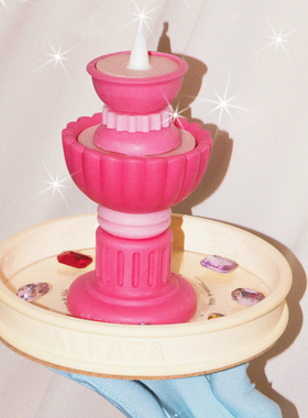 边集EDITOR ALFAFA许愿池蜡烛千禧风粉色异形小众原创礼盒可爱