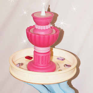 边集EDITOR ALFAFA许愿池蜡烛千禧风粉色异形小众原创礼盒可爱