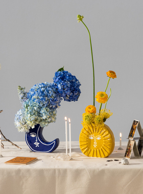 边集EDITOR 西班牙DOIY太阳月亮花瓶室内装饰样板间乔迁礼物小众