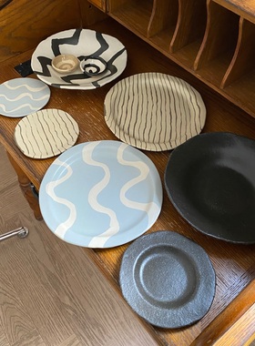 边集EDITOR 韩国POLLYGARDEN手工陶瓷盘置物盘水果盘桌面装饰礼物