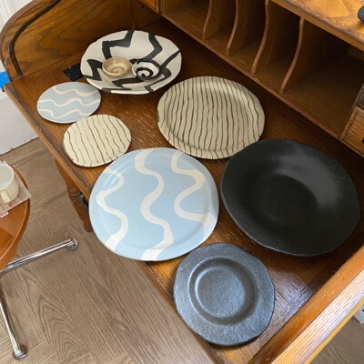 边集EDITOR 韩国POLLYGARDEN手工陶瓷盘置物盘水果盘桌面装饰礼物