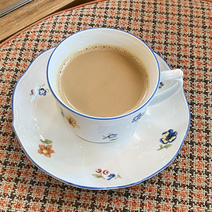 EDITOR德国Seltmann Weiden蓝色小花餐盘vintage咖啡杯碟法式餐盘