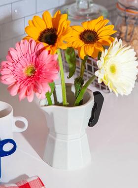 边集EDITOR西班牙DOIY摩卡壶花瓶插花桌面陶瓷复古礼物