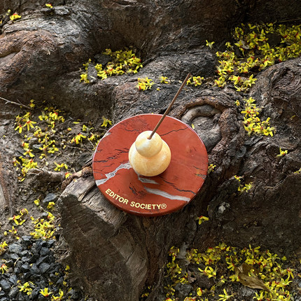 边集EDITOR福禄线香插宝葫芦天然石头摆件高级首饰盘艺术装饰礼物