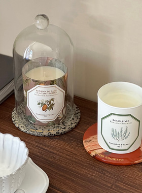 边集EDITOR【石头之美】蜡烛罩礼盒灭烛罩石托盘香薰防尘罩子展示