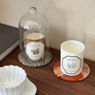 边集EDITOR【石头之美】蜡烛罩礼盒灭烛罩石托盘香薰防尘罩子展示