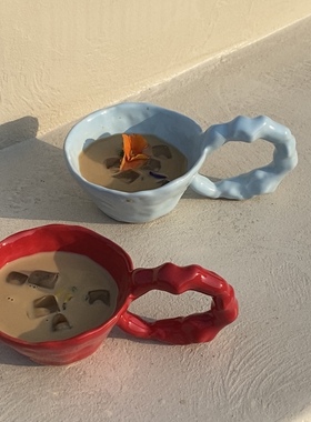 EDITOR01 EEGGNET手工陶瓷马克杯咖啡杯水杯造型艺术礼物法式