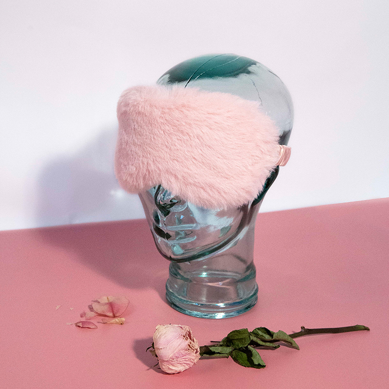 free毛绒舒适助眠纯色真丝眼罩