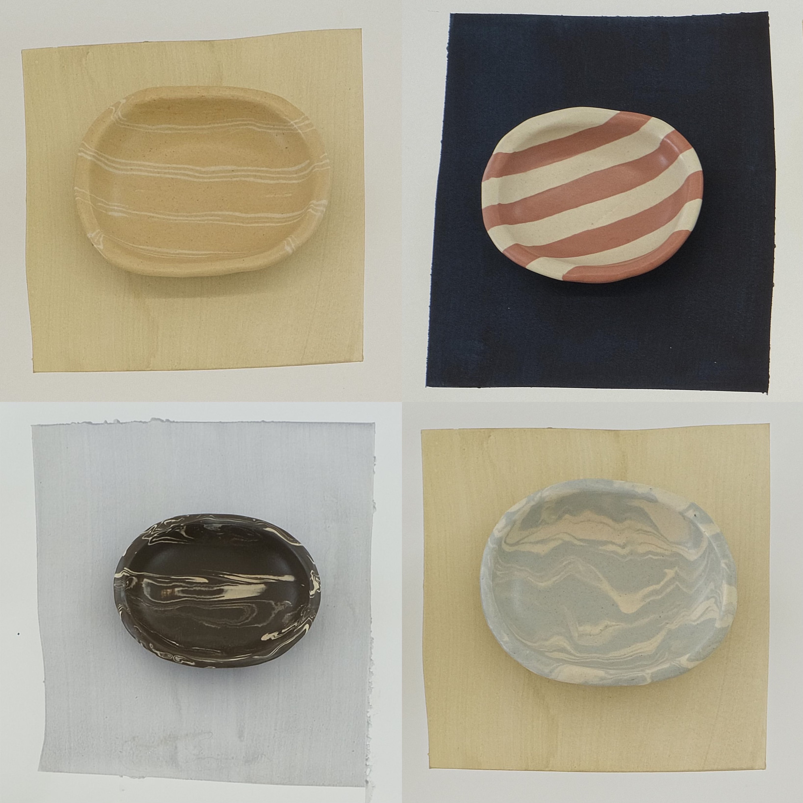 边集EDITOR 韩国POLLYGARDEN手工盘子陶瓷椭圆置物盘新款韩系礼物