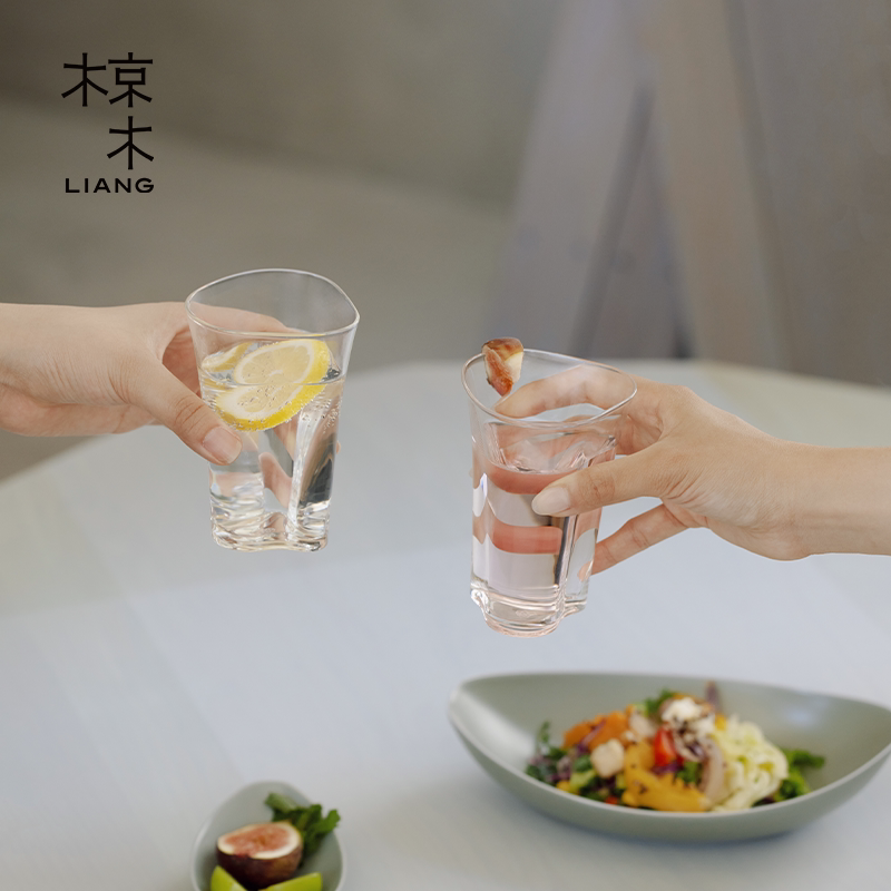 边集EDITOR 椋木云萃水杯咖啡杯透明玻璃简约高级三角形杯口礼物