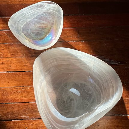 边集EDITOR 意大利Tammaro home TRIS珠光碗穆拉诺玻璃水果盘耐热