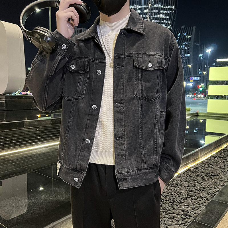秋季潮高街痞帅休闲牛仔外套夹克XZ905-JK123#P70-控98,男装工装外套,星座905