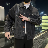 秋季潮高街痞帅休闲牛仔外套夹克XZ905-J119#P70-控98，男装工装外套，星座905