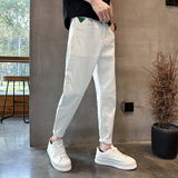 夏季潮弹力休闲修身牛仔裤夏季痞帅九分小脚裤N217#-P60-控88，男装牛仔裤，星座905