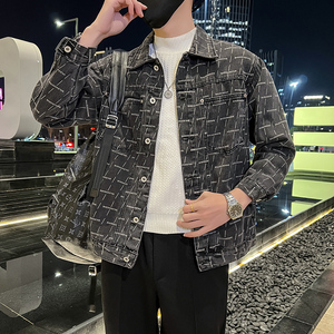 春季潮高街痞帅休闲牛仔外套夹克XZ905-K121#P68图片