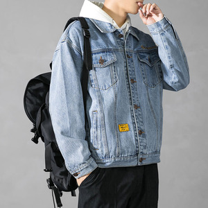 冬季加绒牛仔夹克日系宽松胖子大码 J102_1#-加绒P80-图片