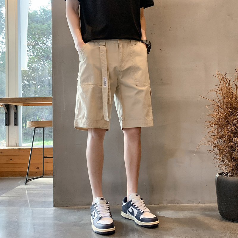 夏休闲短裤宽松直筒潮百搭高街五分中裤K173#P50-控78,男装牛仔裤,星座905