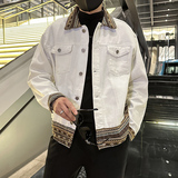 秋季潮高街痞帅休闲牛仔外套夹克XZ905-JK130#P80-控98，男装工装外套，星座905