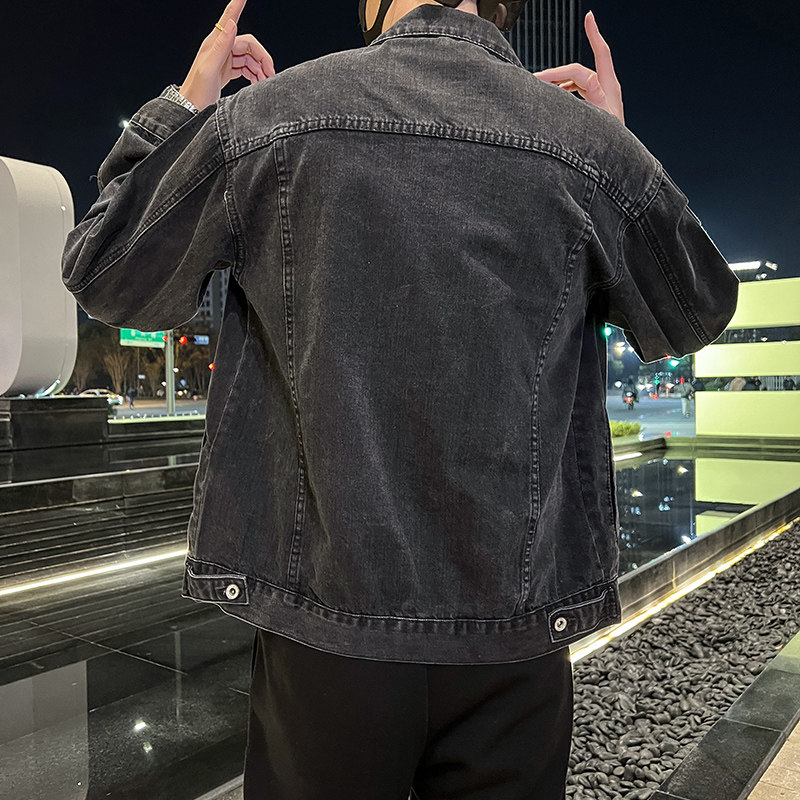 春季潮高街痞帅休闲牛仔外套夹克XZ905-K119#P68,男装工装外套,星座905
