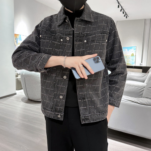 秋季潮高街痞帅休闲牛仔外套夹克XZ905-JK121#P70-控98图片