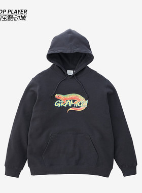 GRAMICCI小野人 Salamander 山系潮流复古宽松休闲袋鼠兜连帽卫衣