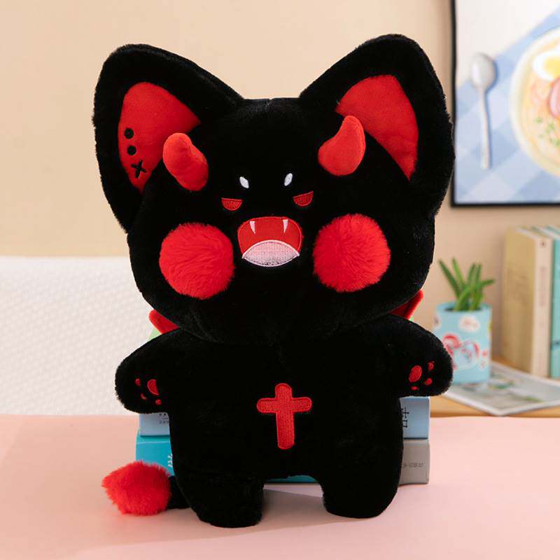 网红创意猫猫玩偶公仔凶萌小恶魔嘟嘟猫抱枕礼物娃娃毛绒玩具
