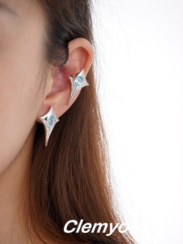 Clemyo原创设计四芒星耳骨夹