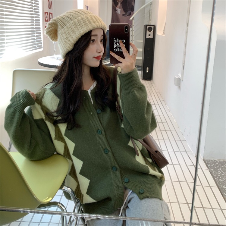 清仓开衫毛衣女秋冬韩版宽松慵懒