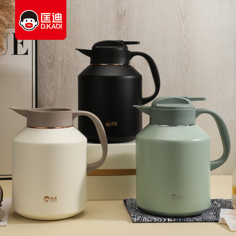 匡迪大容量真空保温壶咖啡壶家用办公学生宿舍便携304不锈钢水壶