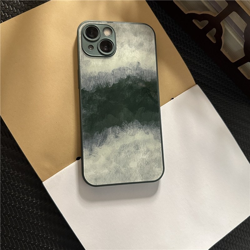 苹果14钢化玻璃新中式保护壳