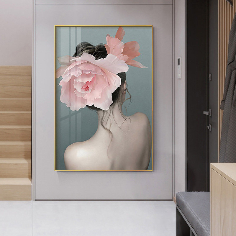 高端美容院墙面装饰画轻奢美女轻医美挂画玄关高级感卧室床头壁画