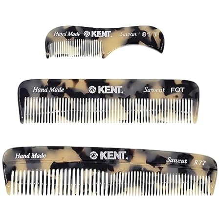 Kent Combs for Men Beard Comb Set， Pocket Comb Beard Kit