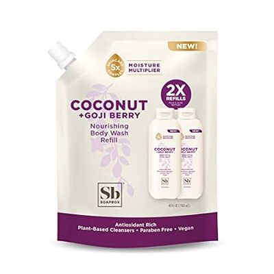 Soapbox Body Wash Refill， Coconut + Goji Berry Body Wash