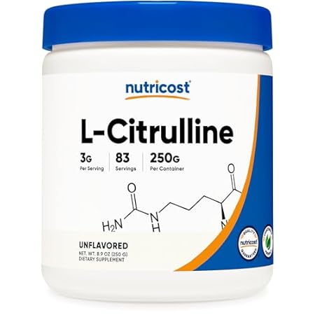 Nutricost Pure L-Citrulline (Base) Powder 250 Grams