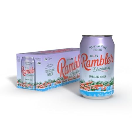AUTX RAMBLER Blackberry Sparkling Water， 12oz Cans， 12-Pa