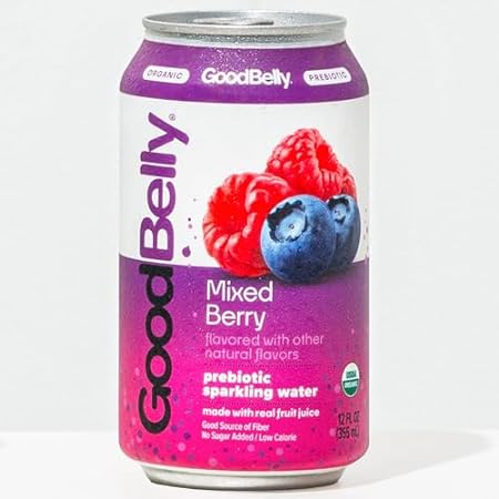 GoodBelly Organic Prebiotic Sparkling Water | Mixed Berry