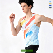 爱跑精选男运动户外健身跑步无袖 田径坎肩轻量风洞背心透气速干