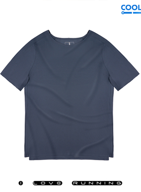 ILoveRunning ILR爱跑新品男子COOLMAX户外运动跑步圆领短袖T恤