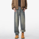 青少年宽松直筒裤 MSCS美式 秋冬季 男女2025新款 潮牌复古牛仔裤