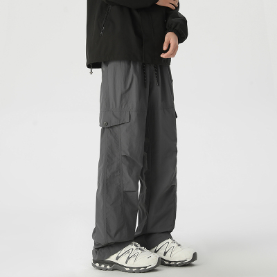 MSCS潮牌夏季速干运动休闲工装长裤美式宽松直筒户外高街男士