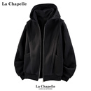 重磅解构情侣连帽夹克外套 男女秋冬季 拉夏贝尔美式 设计感卫衣开衫