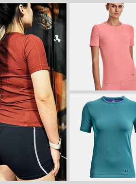 安德玛UA女子 RUSH Seamless运动健身训练修身短袖速干T恤1373929