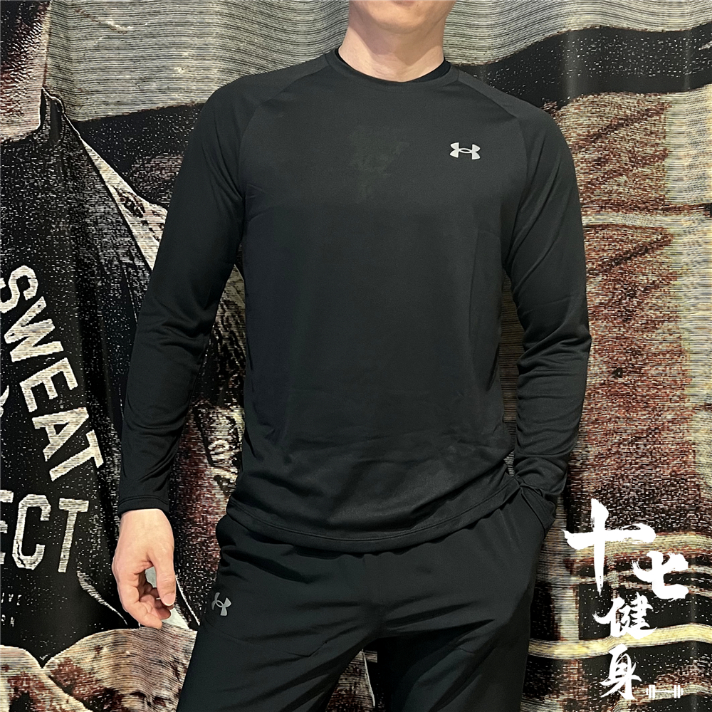 安德玛 UA男子 Tech训练运动健身跑步薄款透气速干长袖T恤1328496 运动服/休闲服装 运动T恤 原图主图