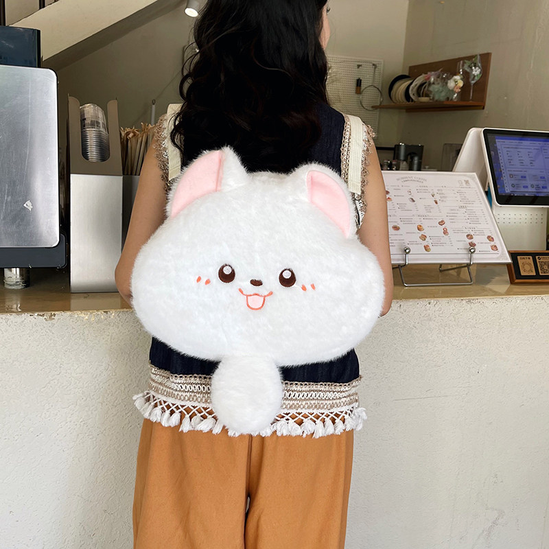 粉色兔子大脸背包毛绒可爱甜美少女心jk萝莉塔毛绒超轻儿童礼物包