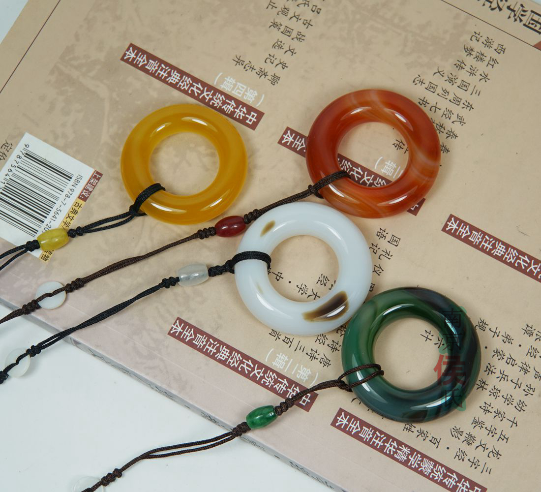 南京侯氏绣眼鸟笼配件扳指玛瑙扳指手环带手工编绳绣眼笼扳指手扣