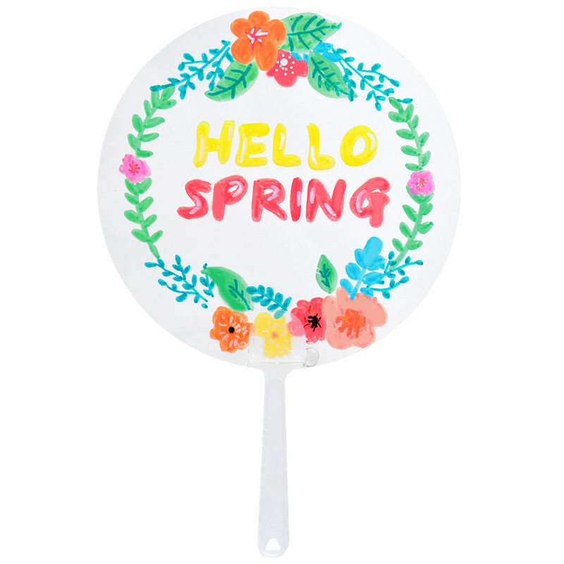 国风儿童透明扇子手工diy材料包幼儿园创意彩绘古风塑料团扇,居家日用,扇子,淘宝优惠券,粉丝福利购,淘宝优惠卷